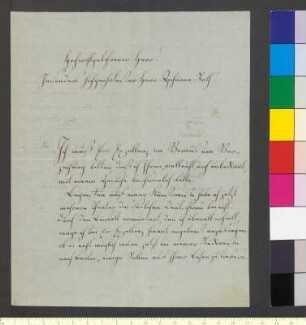 Brief von Gern, Albert Leopold an Goethe, Johann Wolfgang von
