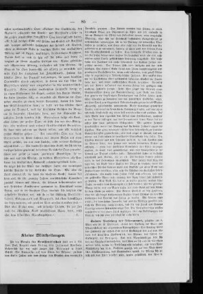Kleine Mittheilungen.