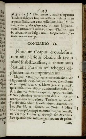 Conclusio VI. [-] Conlusio X.