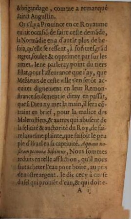 Remonstrance Faicte A Monsievr D'Espernon, Entrant en l'Eglise Cathedrale de Rouen, le 3. de May, 1588
