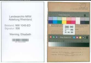 Entnazifizierung Elisabeth Werning , geb. 03.11.1886 (Lehrerin)