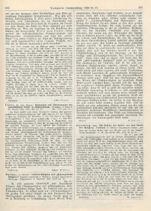 453-454 [Rezension] Matthes, Heinrich, Christus-Religion oder philosophische Religion?