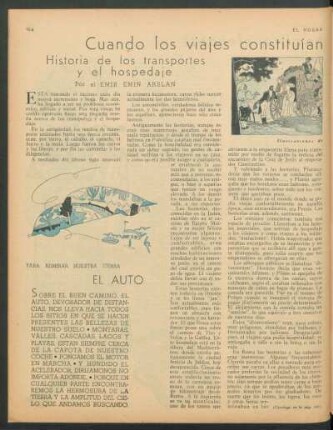 Historia de los transportes y el hospedaje