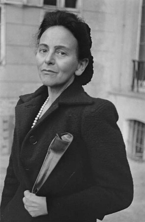 Porträt Elisabeth Langgässer (1899-1950; Schriftstellerin), aufgenommen anlässlich des 1. Deutschen Schriftstellerkongress vom 4.-8.10. 1947 in Berlin