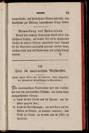 VII. Ueber die americanischen Mahlmühlen