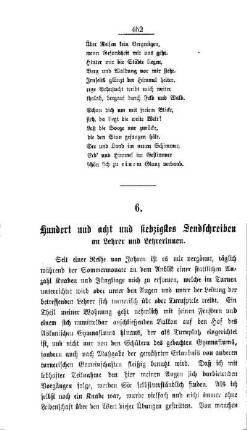 Hundert und acht und siebzigstes Sendschreiben an Lehrer und Lehrerinnen