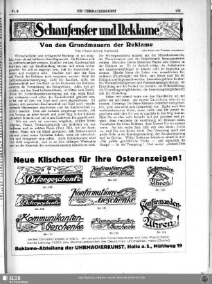 Schaufenster und Reklame