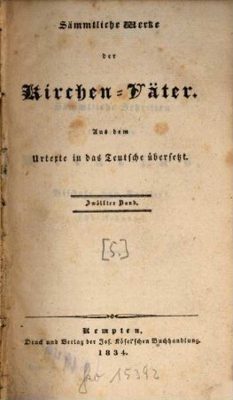 Sämmtliche Schriften des heiligen Hilarius, Bischofs von Poitiers, [5]