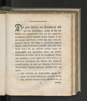 [Placat, die Altonaischen Leichterschiffer und Jellenführer betreffend.]