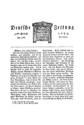 Erfurt, den 22sten October