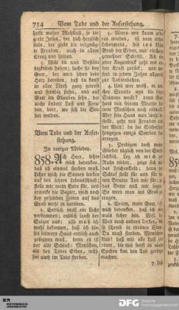 Vom Tode und der Auferstehung.