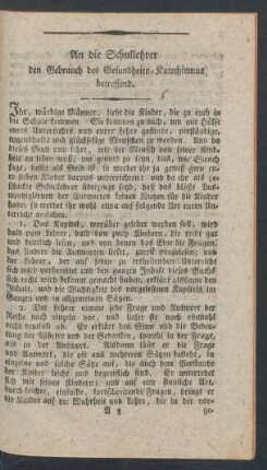 An die Schullehrer [...]