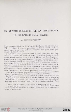 4: Un artiste colmarine de la renaissance le sculpteur Adam Keller