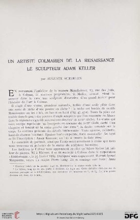 4: Un artiste colmarine de la renaissance le sculpteur Adam Keller