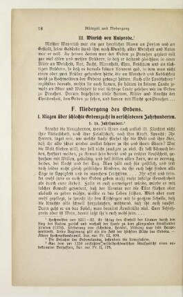 F. Niedergang des Ordens