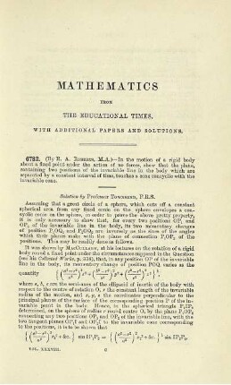 Mathematics from the educational times.