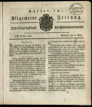36tes Stueck, Sonntag, den 25. Maerz 1810