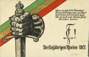 Die Einjährigen Rheine 1917.