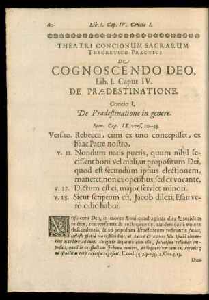 Caput IV. De Praedestinatione.
