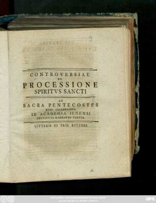 Narratio 3: : [P. P. primo die pentecostes anno reparatæ gratiæ diuinæ MDCCXLI.]