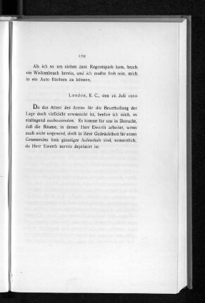 London, E. C., den 26. Juli 1910