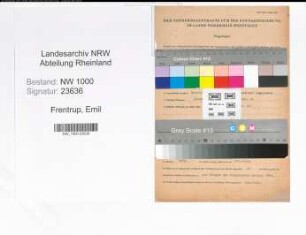 Entnazifizierung Emil Frentrup, geb. 02.09.1913 (Polizeibeamter)