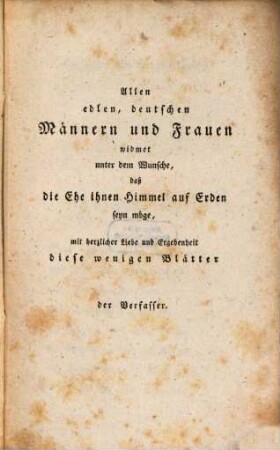 Goldenes A. B. C. der Ehe : Zwey Gedichte