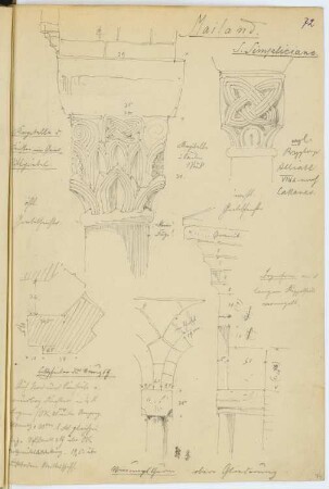 San Simpliciano, Mailand: Details (aus: Skizzen- und Fotoalbum 3)