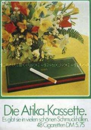 Werbezettel für die "Atika-Kassette"