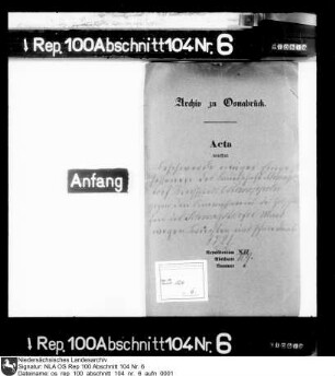 Beschwerde einiger Eingesessener der Bauerschaft Schwagstorf im Kirchspiel Ostercappeln gegen den Kommissar des Holzgrafen der Schwagstorfer Mark wegen Brüchten und Pfandes