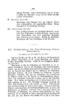 Zur Organisation der Fortbildungsschulen : [IV. Elementarschulwesen]