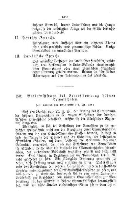 Zur Organisation der Fortbildungsschulen : [IV. Elementarschulwesen]