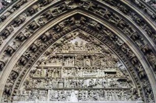 Frankreich. Alsace. Bas Rhin. Thann. Theobaldusmünster. Portal