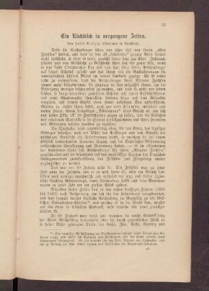 Ein Rückblick in vergangene Zeiten / von Josef Stelzig (Oberlehrer in Weißbach)