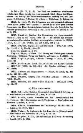 d) Römerstrassen