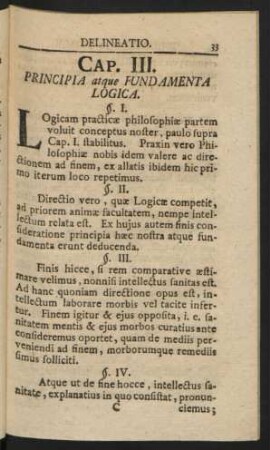 Cap. III. Principia atque Fundamenta Logica.