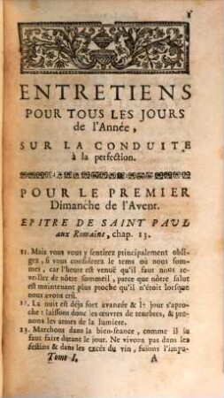 Pratiques De Pieté, Ou Entretiens Spirituels : Pour tous les jours de l'Anneé, Sur la conduite à la perfection, selon l'ordre du Breviaire Romain, 1