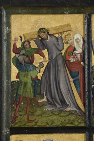 Rauschenberger Altar — Rechter Altarflügel - Szenen aus der Passion Christi — Die Kreuztragung