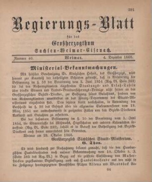 Nr. 40 : 4. Dezember 1868
