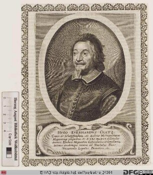 Bildnis Hugo Eberhard (Frhr., 1630 Graf Cratz von Scharfenstein), 1654-63 Fürstbischof von Worms