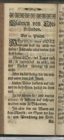 Psalmen von Christi Leiden