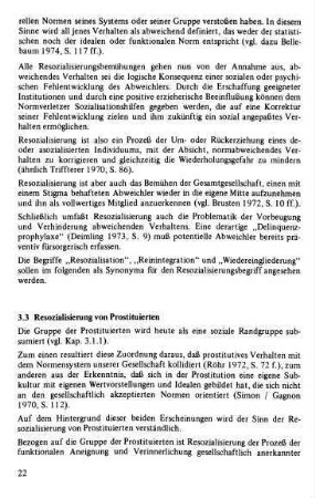3.3 Resozialisierung von Prostituierten