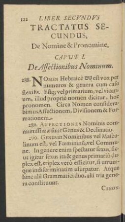 Tractatus Secundus, De Nomine & Pronomine