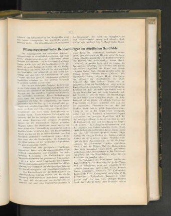 Pflanzengeographische Beobachtungen im nördlichen Sandfelde.