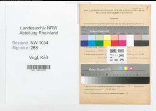 Entnazifizierung Karl Vogt , geb. 04.05.1888 (Kapitaenleutnant)
