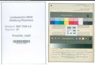 Entnazifizierung Josef Kroschel , geb. 16.03.1907 (Angestellter)