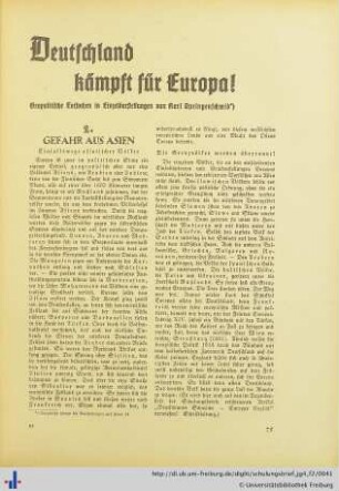 Deutschland kämpft für Europa.
