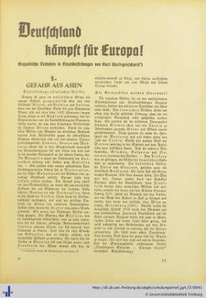 Deutschland kämpft für Europa.
