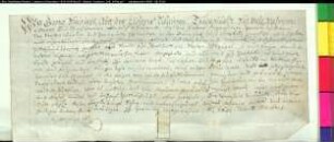 Freibrief des Abts Georg Füsting für Greteke Wilkens im Kirchspiel Wadersloh.
