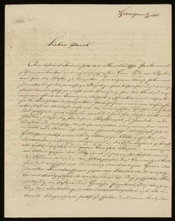 Brief von Otto Fischer an Gottlieb Planck, Hildesheim, 4.12.1866